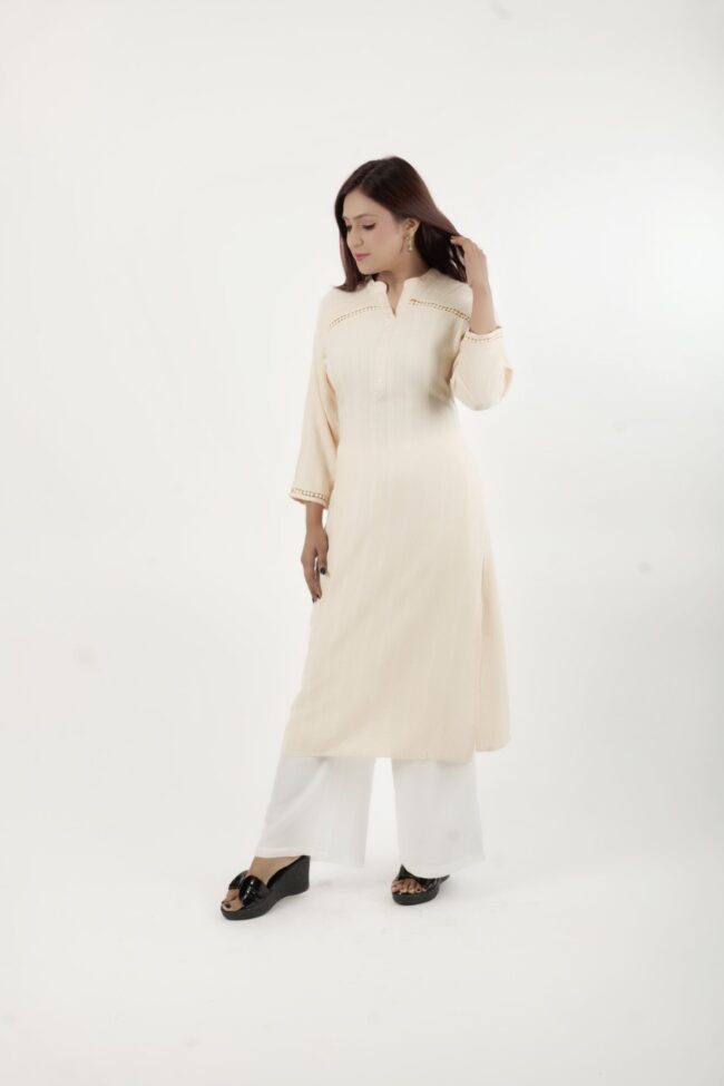 Women Rayon Kurta Straight Hemline - Image 6